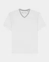Robert Graham Men's Holton V-neck Knit T-shirt In White