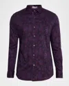 Robert Graham Men's Hoyt Floral Jacquard Button-down Shirt In Purple