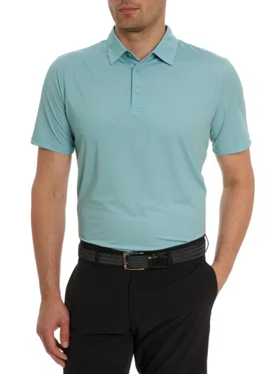 Robert Graham Men's Hyde Stretch-knit Polo Shirt In Sage