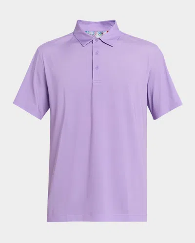 Robert Graham Men's Hyde Stretch Polo Shirt In Purple
