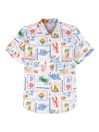 Robert Graham Isla Vista Short Sleeve Seersucker Button-up Shirt In Multi