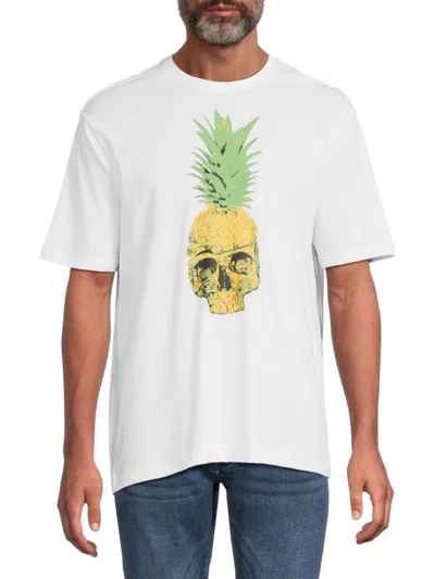 Robert Graham Men's Island Skull Print Cotton T-shirt In White