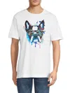 Robert Graham Jetset Frenchie Graphic T-shirt In White