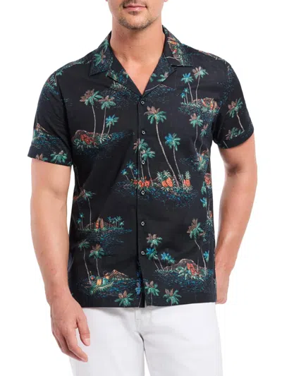 Robert Graham Men's Kauai Abstract Cotton Shirt In Black