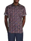 Robert Graham Men's Keane Cotton Floral Shirt In Purple