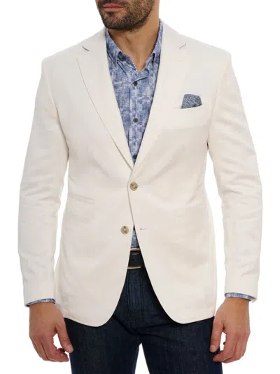 Robert Graham Men's Kellam Jacquard Floral Two-button Sport Coat In White