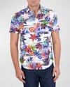 Robert Graham Kendari Short Sleeve Button Down Shirt Tall In Multi