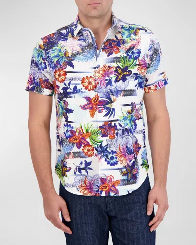 Robert Graham Kendari Short Sleeve Button Down Shirt In Multi