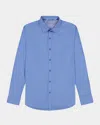 Robert Graham Kenmare Long Sleeve Stretch Cotton Button-up Shirt In Blue