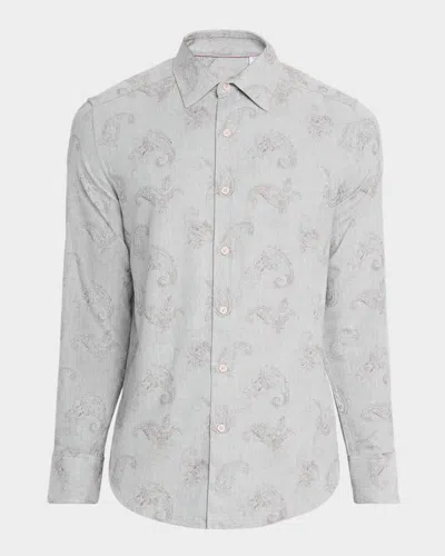 Robert Graham Men's Knox Cotton Paisley Button-down Shirt In Gray