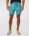 Robert Graham Laken Woven Swim Trunks In Aqua