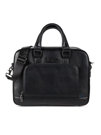 Robert Graham Men's Leather Logo Messenger Bag