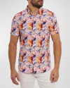 Robert Graham Ledger Short Sleeve Button Down Shirt In Multi