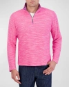 Robert Graham Ledson Space Dye Quarter Zip Top In Magenta