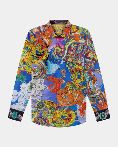 Robert Graham Taborksy's Tale Printed Long Sleeve Button Front Shirt In Multi