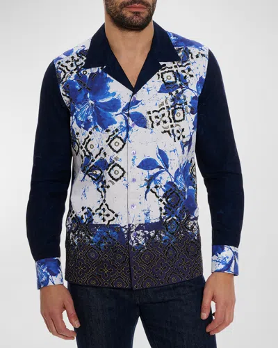 Robert Graham Men's Limited Edition Woven Sport Shirt In Blue