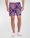 Robert Graham Loki Swim Trunks In Purple