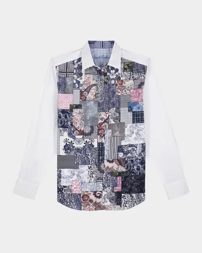 ROBERT GRAHAM MEN'S MADEIRA PATCHWORK SPORT SHIRT