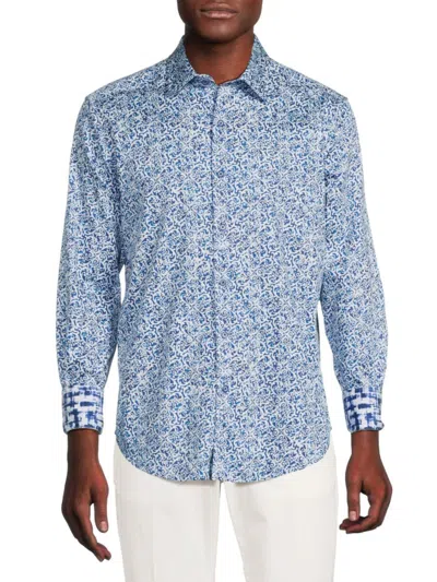 Robert Graham Men's Madrone Classic Fit Print Shirt In Blue