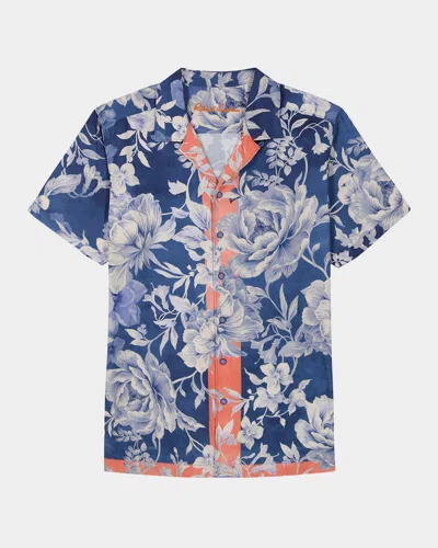 ROBERT GRAHAM MEN'S MALTA FLORAL CAMP SHIRT