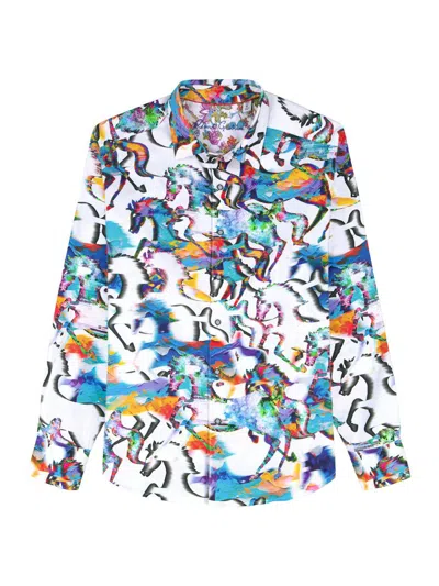Robert Graham Mane Event Stretch Cotton Button-up Shirt In Multi