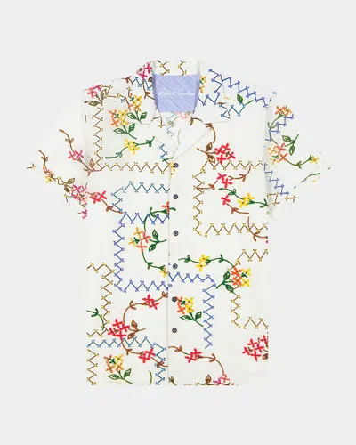 Robert Graham Men's Marettimo Floral Embroidered Camp Shirt In Multi