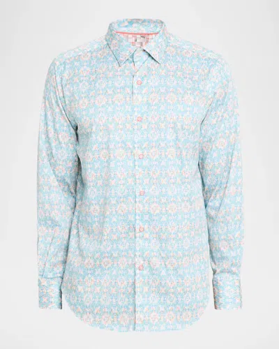 Robert Graham Men's Mariage Cotton-stretch Sport Shirt In Blue