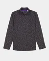 Robert Graham Men's Matson Heathered Quarter-zip Sweater In Black