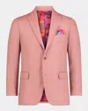 Robert Graham Mclaine Coral Wool Blend Herringbone Sport Coat In Coral