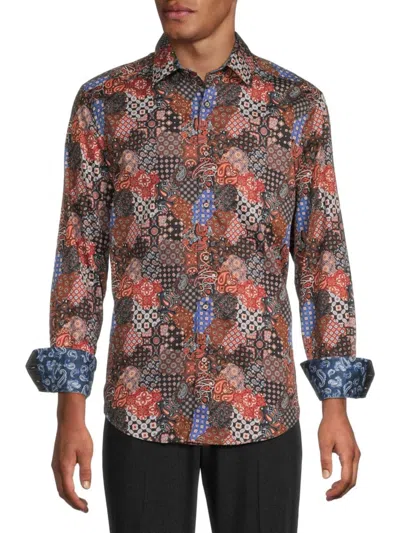 Robert Graham Men's Merillo Print Shirt In Neutral