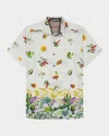 Robert Graham Mezcal Print Short Sleeve Button-up Shirt In Multi
