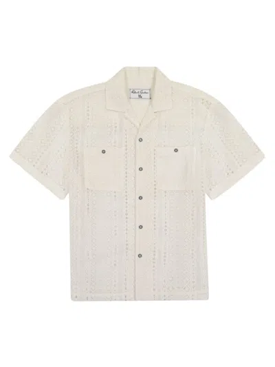 Robert Graham Men's Milanese Open Lace Button-front Shirt In White