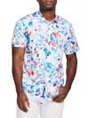 Robert Graham Milbridge Short Sleeve Button Down Polo In Multi