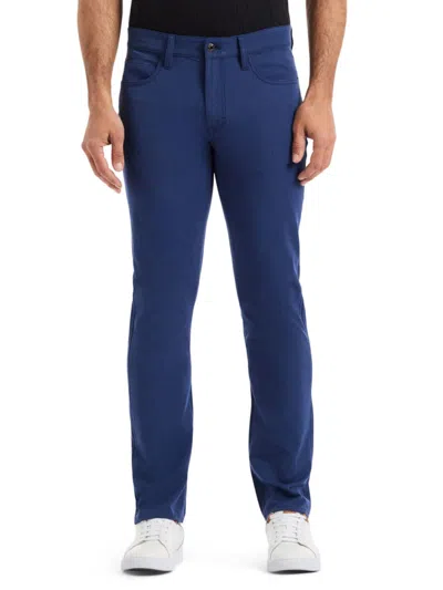 Robert Graham Men's Moore Performance-stretch Straight-leg Pants In Blue