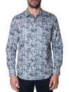 Robert Graham Men's Morales Abstract Print Long Sleeve Shirt In Blue