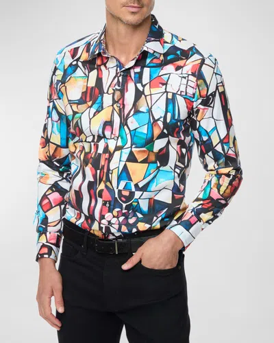 ROBERT GRAHAM MEN'S MOSAIC MIXER SPORT SHIRT