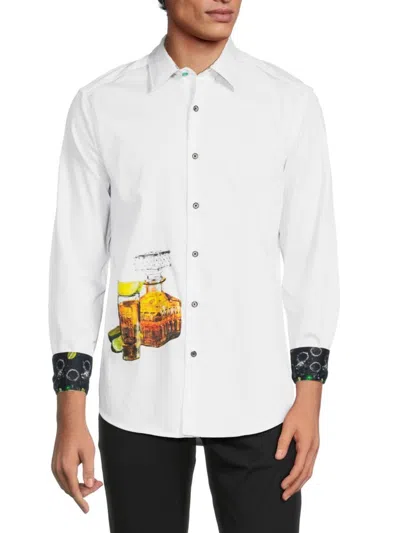 Robert Graham Men's Mulford Classic Fit Print Shirt In White