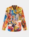 Robert Graham Men's Multicolor Crystal Football Sport Shirt In Multi