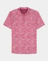 Robert Graham Men's Norlen Geometric Stretch Knit Polo Shirt In Pink