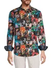 Robert Graham Novak Woven Shirt In Black Multi