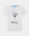 Robert Graham On The Green Cotton Graphic T-shirt In White