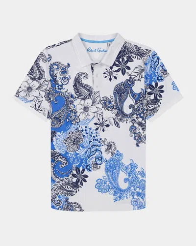 Robert Graham Men's Orzell Floral Knit Polo Shirt