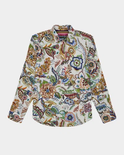 Robert Graham Men's Palawan Floral Woven Sport Shirt In Multi