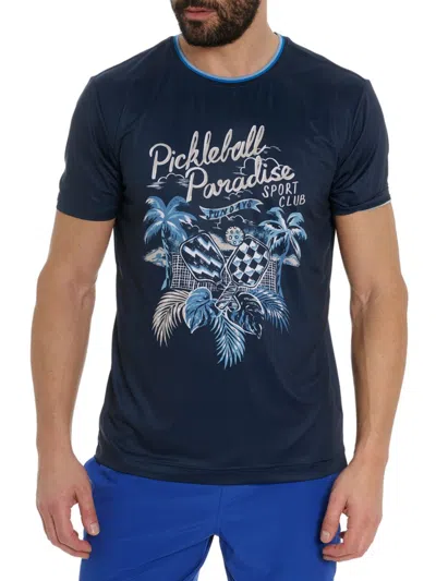 Robert Graham Pickle Sport Club T-shirt In Navy