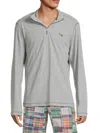 ROBERT GRAHAM MEN'S POLARIS CLASSIC FIT EXPOSED SEAM HALF ZIP UP PULLOVER