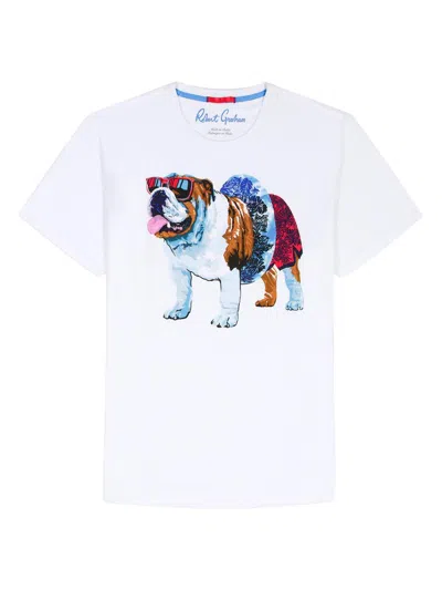 Robert Graham Pool Day Graham Short Sleeve Graphic Tee In White
