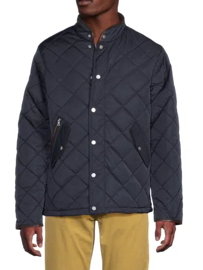 Robert Graham Men's Quilted Field Jacket In Blue