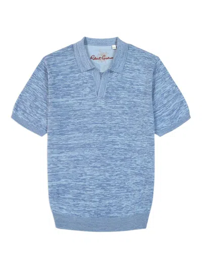 Robert Graham Men's Raydon Cotton-blend Short-sleeve Sweater In Blue