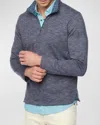 Robert Graham Men's Remo Quarter-zip Overshirt In Navy