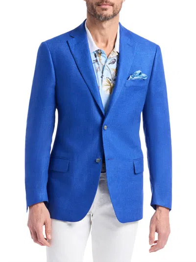 Robert Graham Men's Rempston Woven Linen Sport Coat In Blue